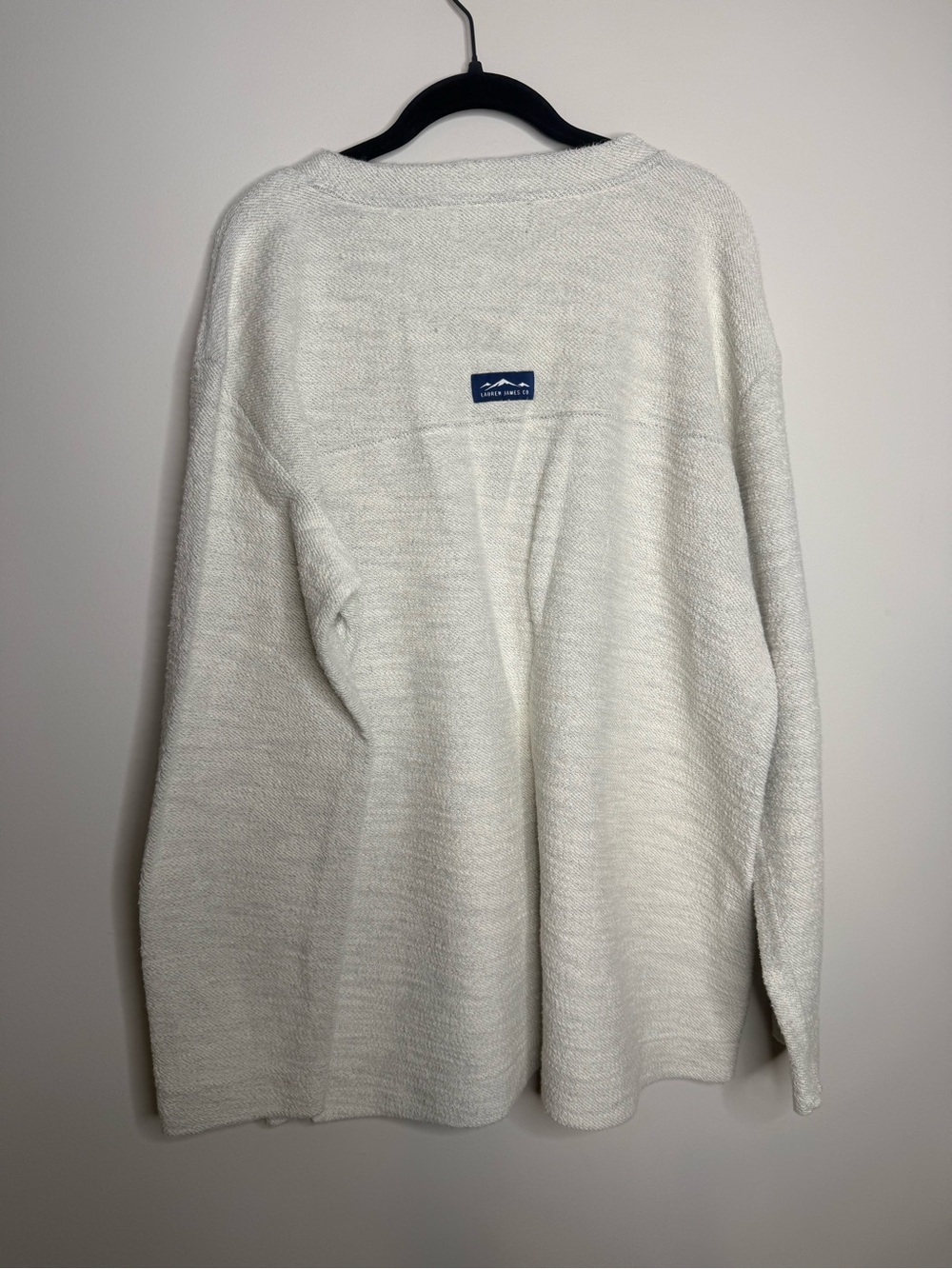 Lauren James Men’s V-Neck Sweater in Light Gray Heather - Picture 6 of 6